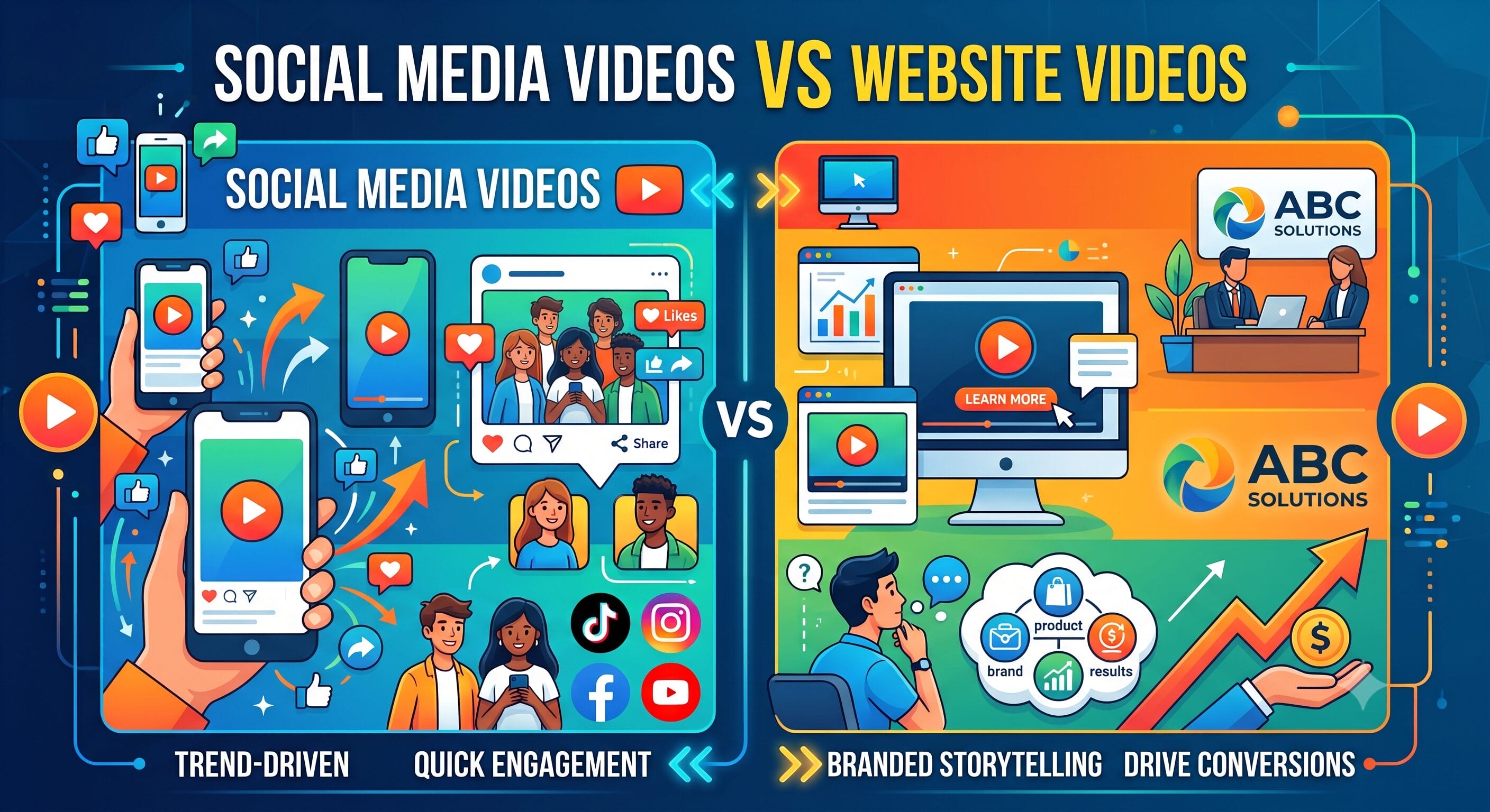 Comparison of video types and purposes