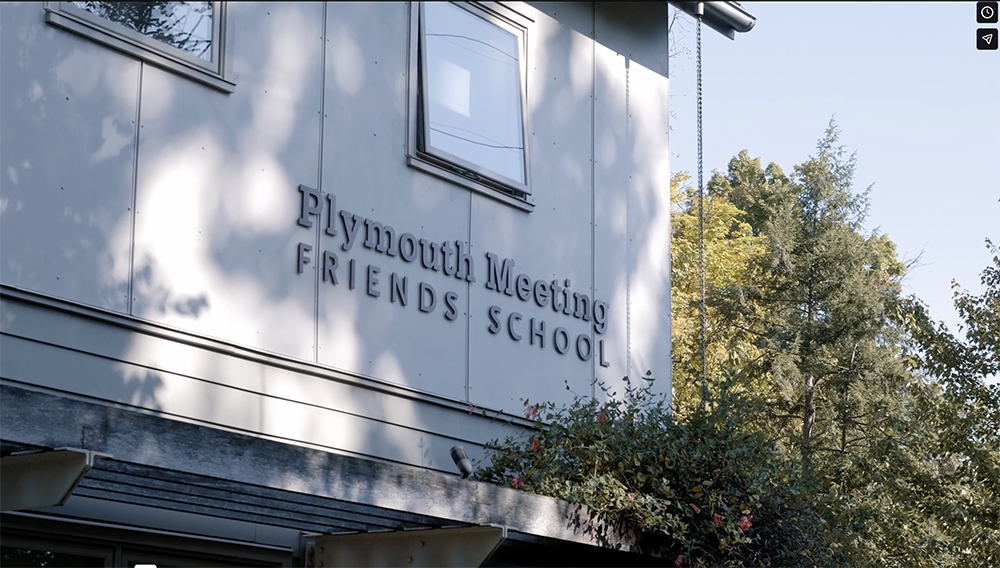 Screen capture of the Plymouth Meeting Friends School video